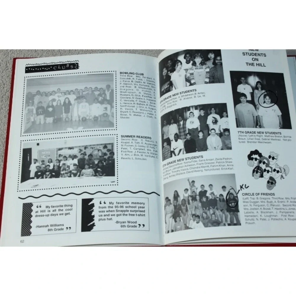 1996 Thayer‎ Hill Middle School Yearbook Annual Naperville Illinois IL - 96